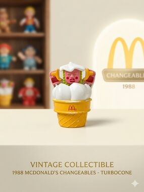 McDonald's Yellow & White Changeables TurboCone with Pink Character Accents